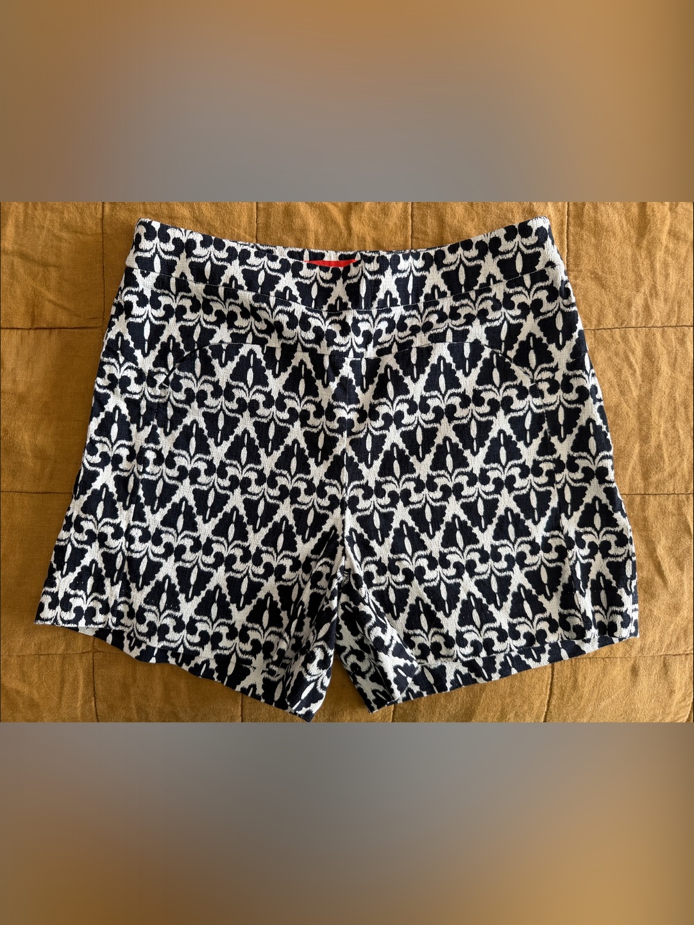 Cartonnier Black and White Patterned Women’s Shorts from Anthropologie
